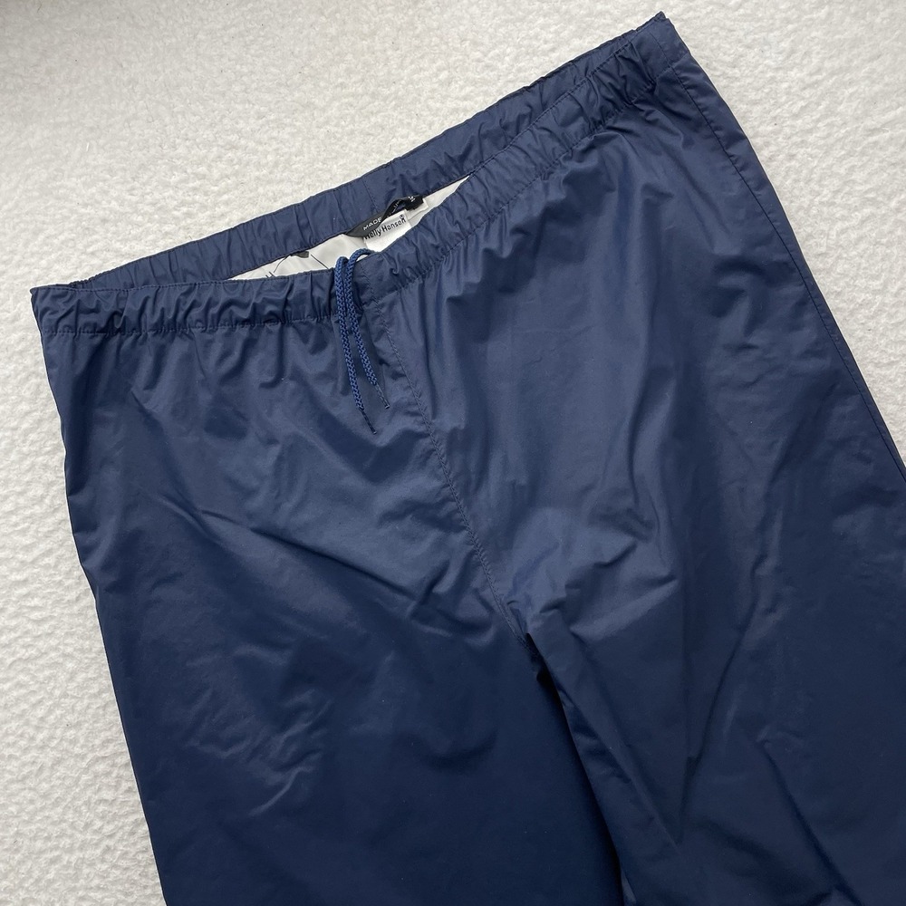 VTG Helly Hanson Pants Mens Large Navy Blue Tech Waterproof Ankle Zip Weather